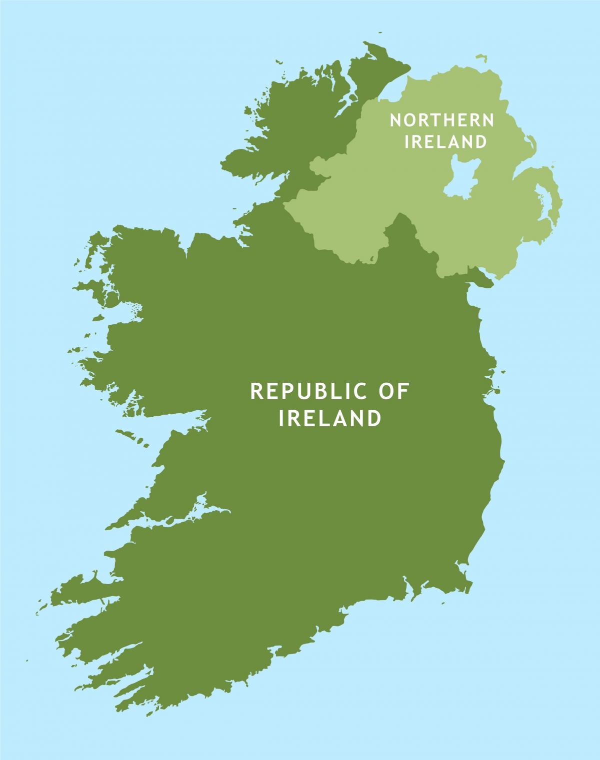 kelių žemėlapis airijos respublika
