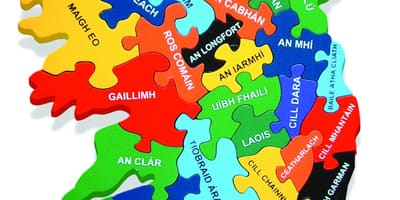 Žemėlapis žemėlapis airija, kaip gaeilge