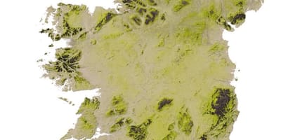 Geografinis žemėlapis iš airijos