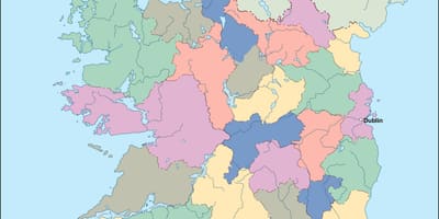 Žemėlapis airija vektorinis žemėlapis