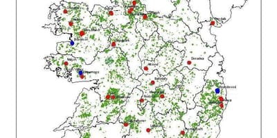 Žemėlapis airijos miškai
