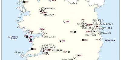 Žemėlapis airija rodo oro uostai