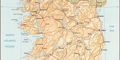 Žemėlapis didelis žemėlapis airija, skirtas parduoti