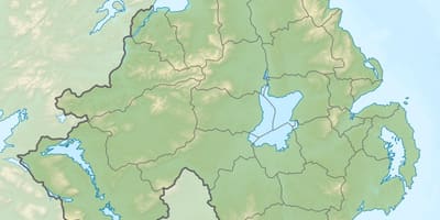 Žemėlapis fizinis žemėlapis šiaurės airija