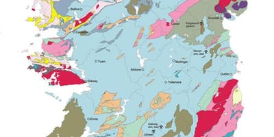 Žemėlapis geologinis žemėlapis airija