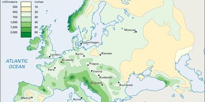 Kritulių žemėlapis airija